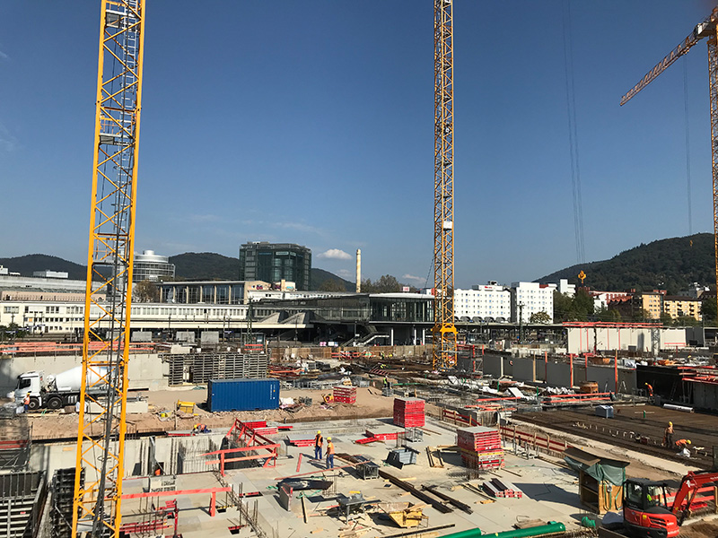 Der Europaplatz am Hauptbahnhof nimmt Formen an. (Foto: Stadt Heidelberg)